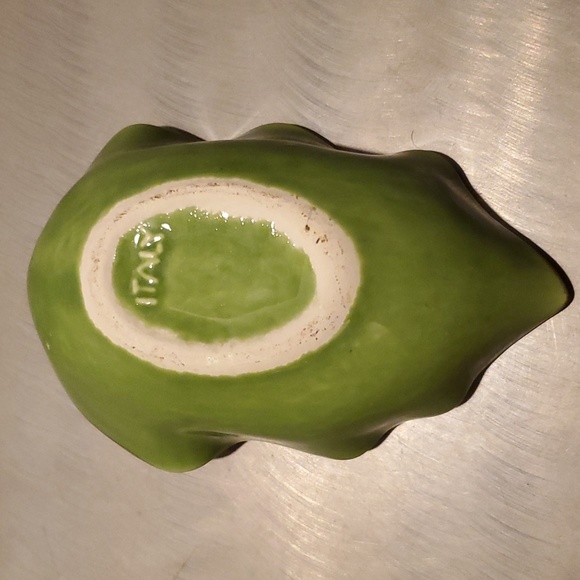 Vintage Italian Ceramic Leaf Green Bowl Trinket Dish - Picture 7 of 11